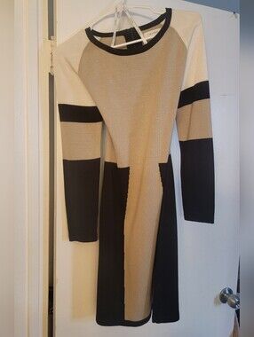 Calvin Klein Sweater Dress with Colorblock